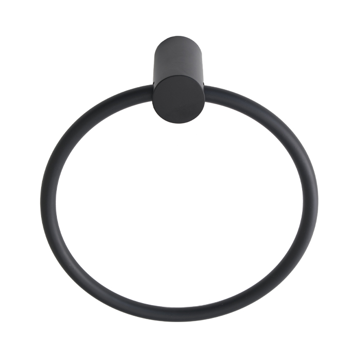 BHP 0804BLK Palo Alto Towel Ring, Matte Black