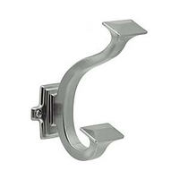 5″ Bungalow Double Coat Hook Satin Nickel Hickory Hardware P2155-SN