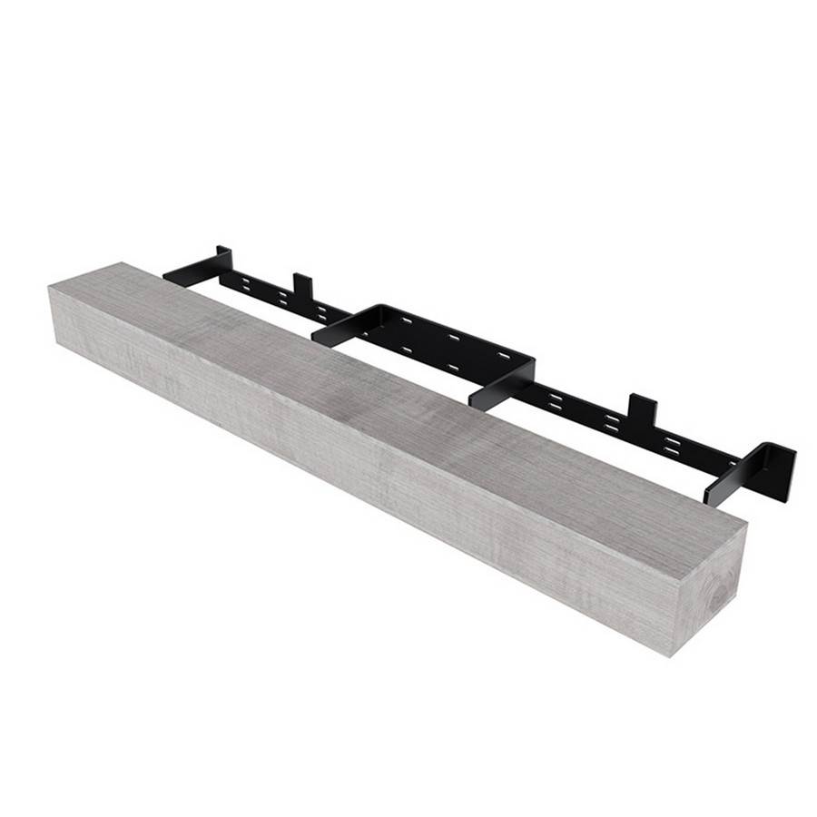 60″ x 6″ Floating Fireplace Mantel Kit Victorian Grey Federal Brace FB-08032