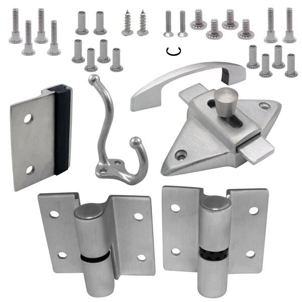 Jacknob 670563 LH-Out Door Hardware 1/2″ Door 3/4″ Post (7113) SS 6LP