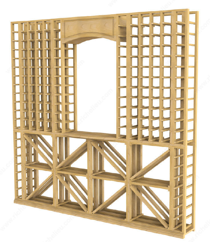 Richelieu WEBKIT1216753 Wooden Wine Rack Set for 304 Bottles