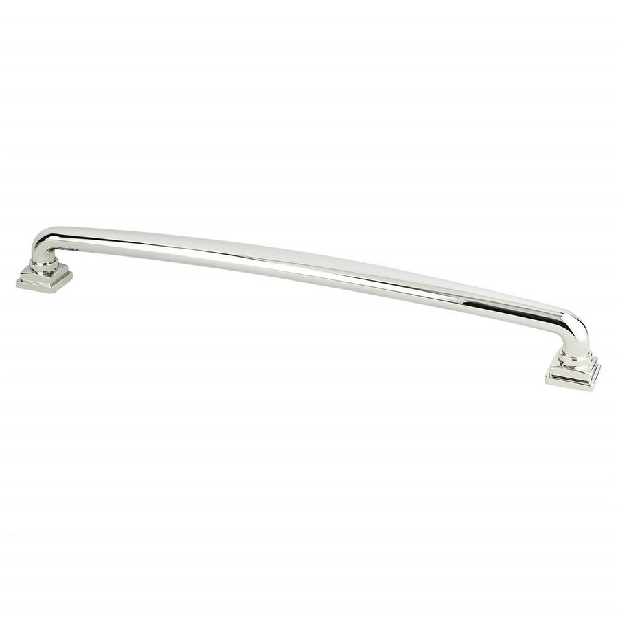 Tailored Traditional Appliance Pull 12″ Center to Center Polished Nickel Berenson 1304-1014-P