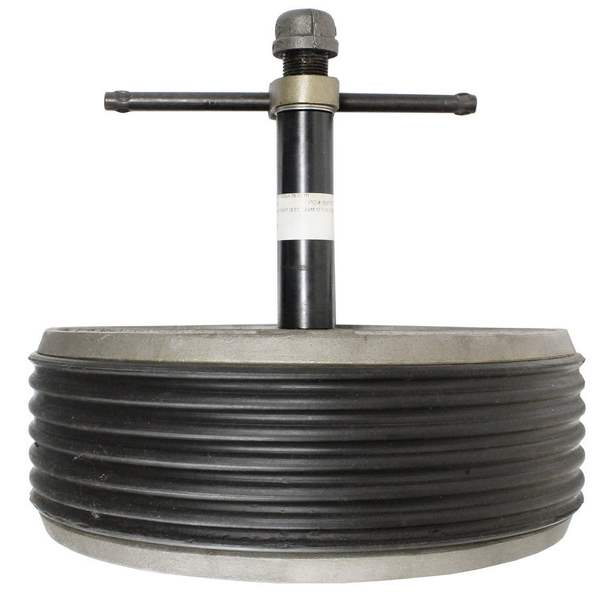 Petersen 149-112- 12.1″-12.7″ Dia Hand Tight Single Aluminum Test Pipe Plug, 3/4″ Bypass