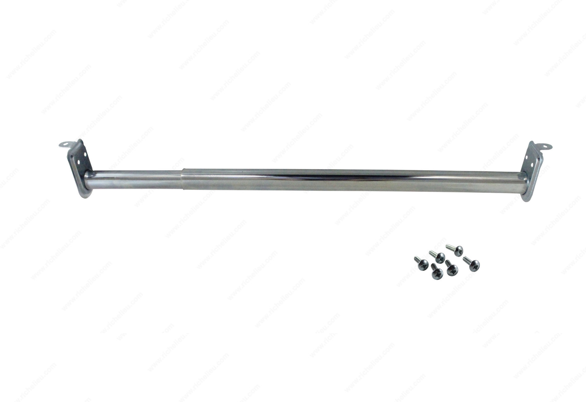 Richelieu 1830FEXV Adjustable Zinc Closet Rod with Fixed Ends