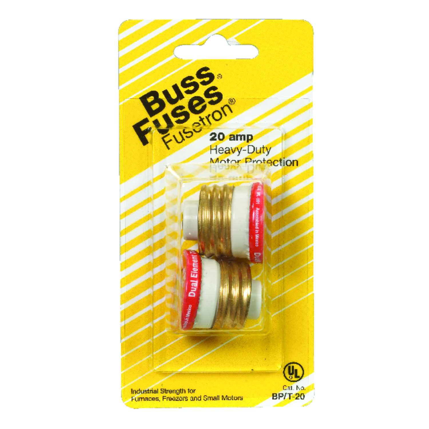 20-Amp Type T Plug Fuse, 2-Pk.