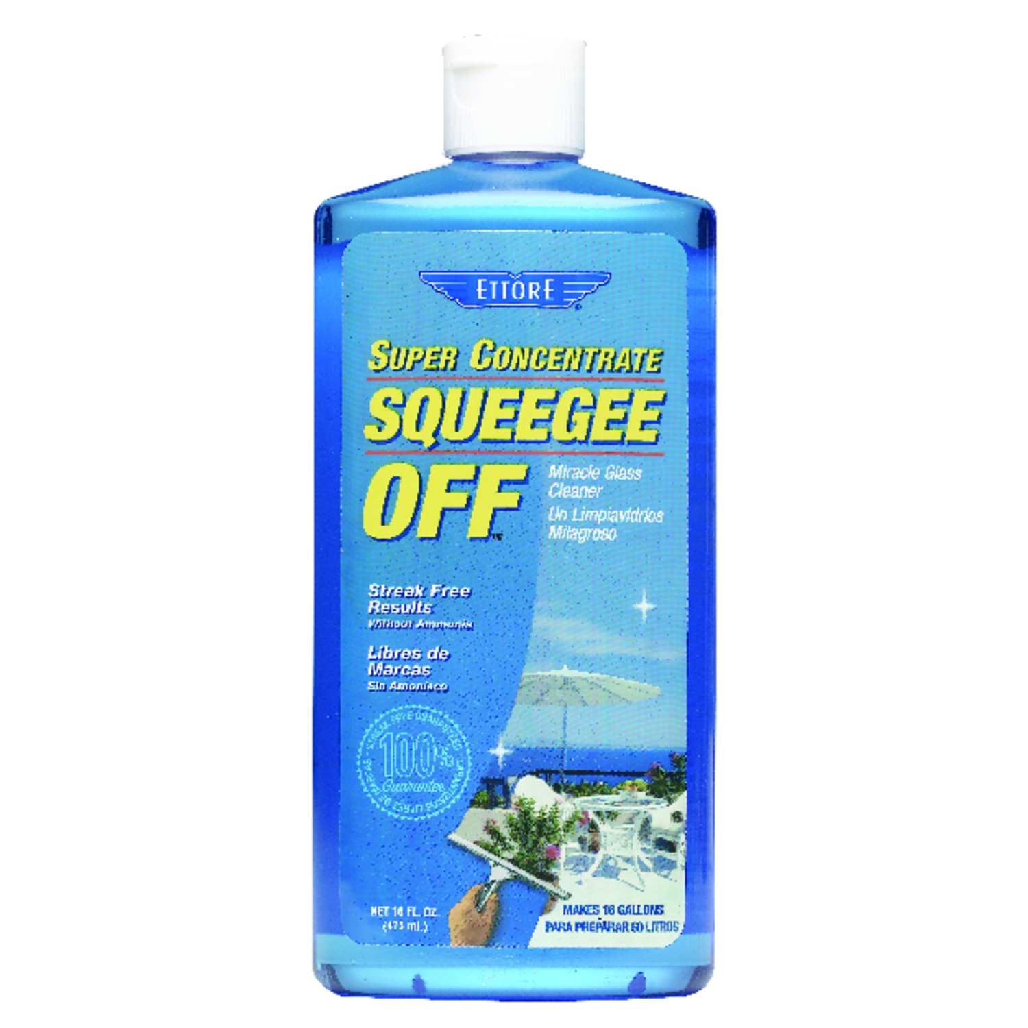 Squeegee Off 16 Oz. Super Concentrate Glass Cleaner – Ammonia-free, Streak-free