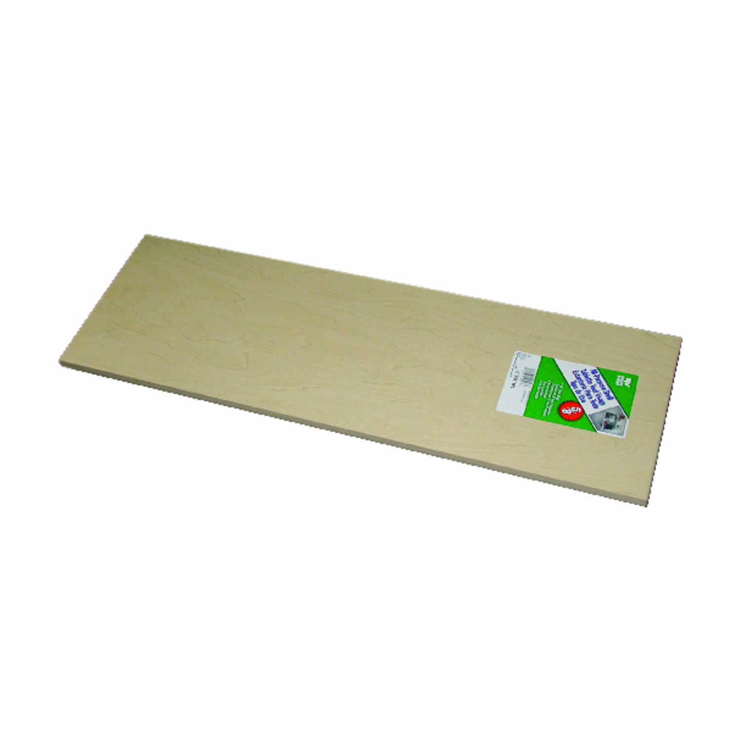 Shelf, Simulated-Maple Melamine, 12 x 48-In.