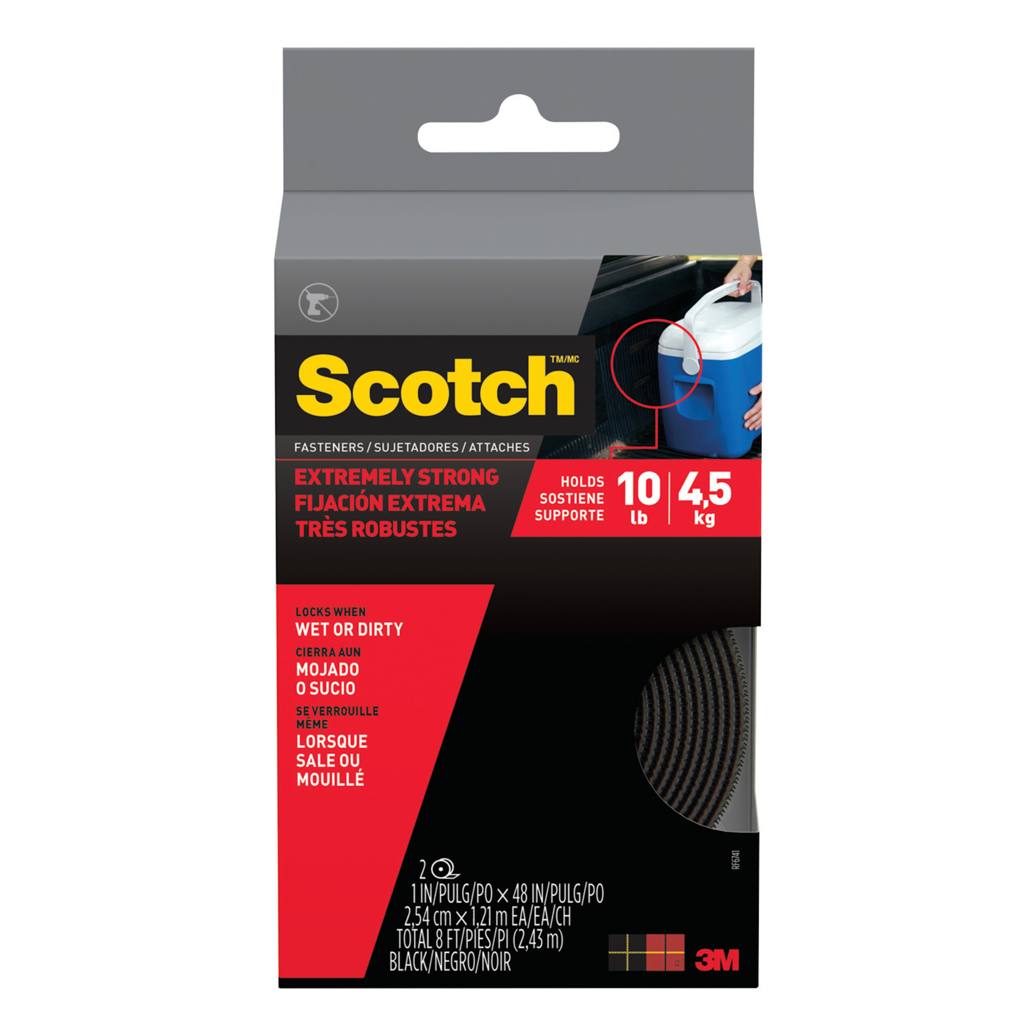 Extreme Fasteners, Black, 1 In. x 4 Ft.