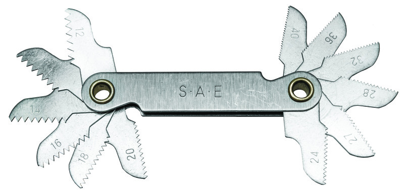 12-40 Tpi Standard Screw Pitch Gauge – Durable Steel Construction
