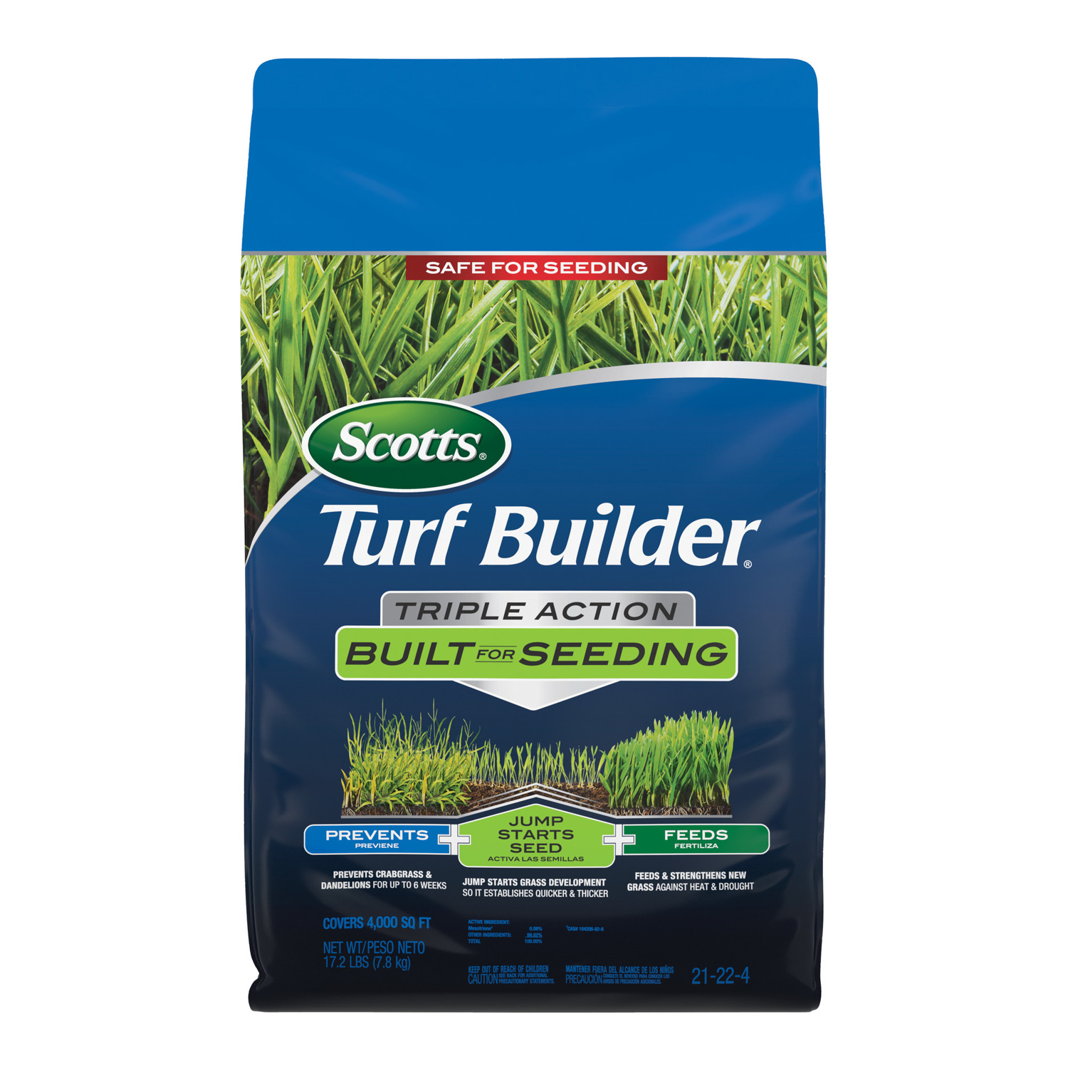 Triple Action Fertilizer 17.2 Lb. For Seeding 4000 Sq. Ft.