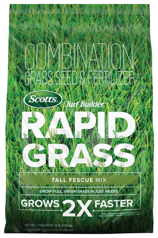 Turf Builder Rapid Grass 16 Lb. Tall Fescue Mix Grass Seed & Fertilizer