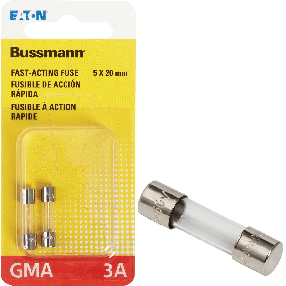 3A GMA Glass Fuse, 2-Pk., 2-Pk.