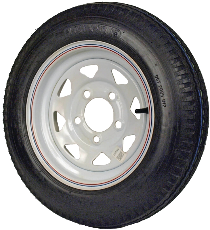 Loadstar 480-12 Lrc Bias Tire/wheel Assembly With 5-hole Custom Spoke