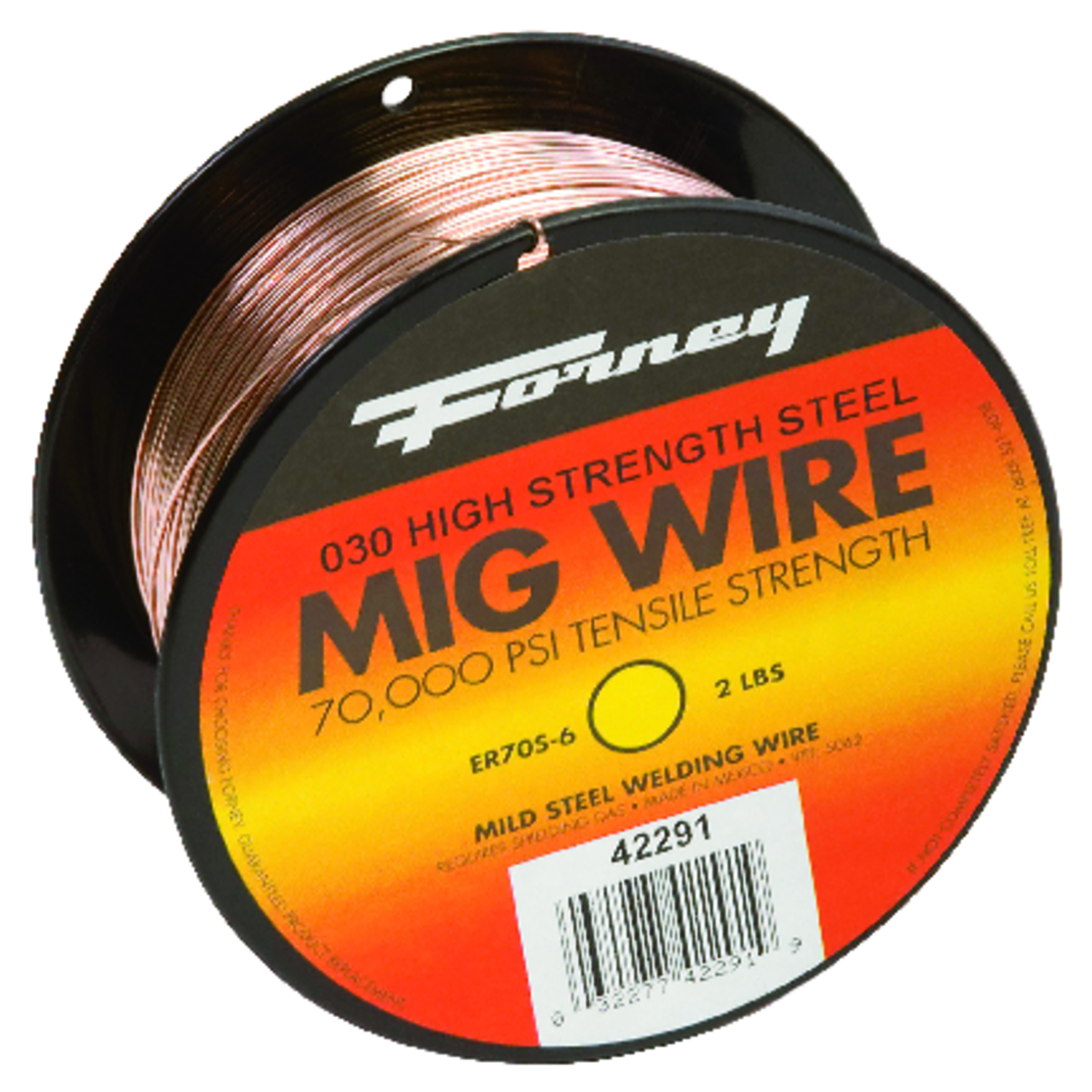 Er70s-6 Mild Steel Mig Welding Wire, 0.030 In. Diameter, 2 Lb. Spool