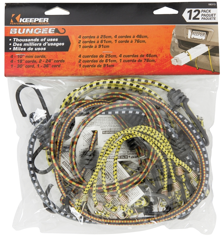 12-Pc. Bungee Cord Assortment