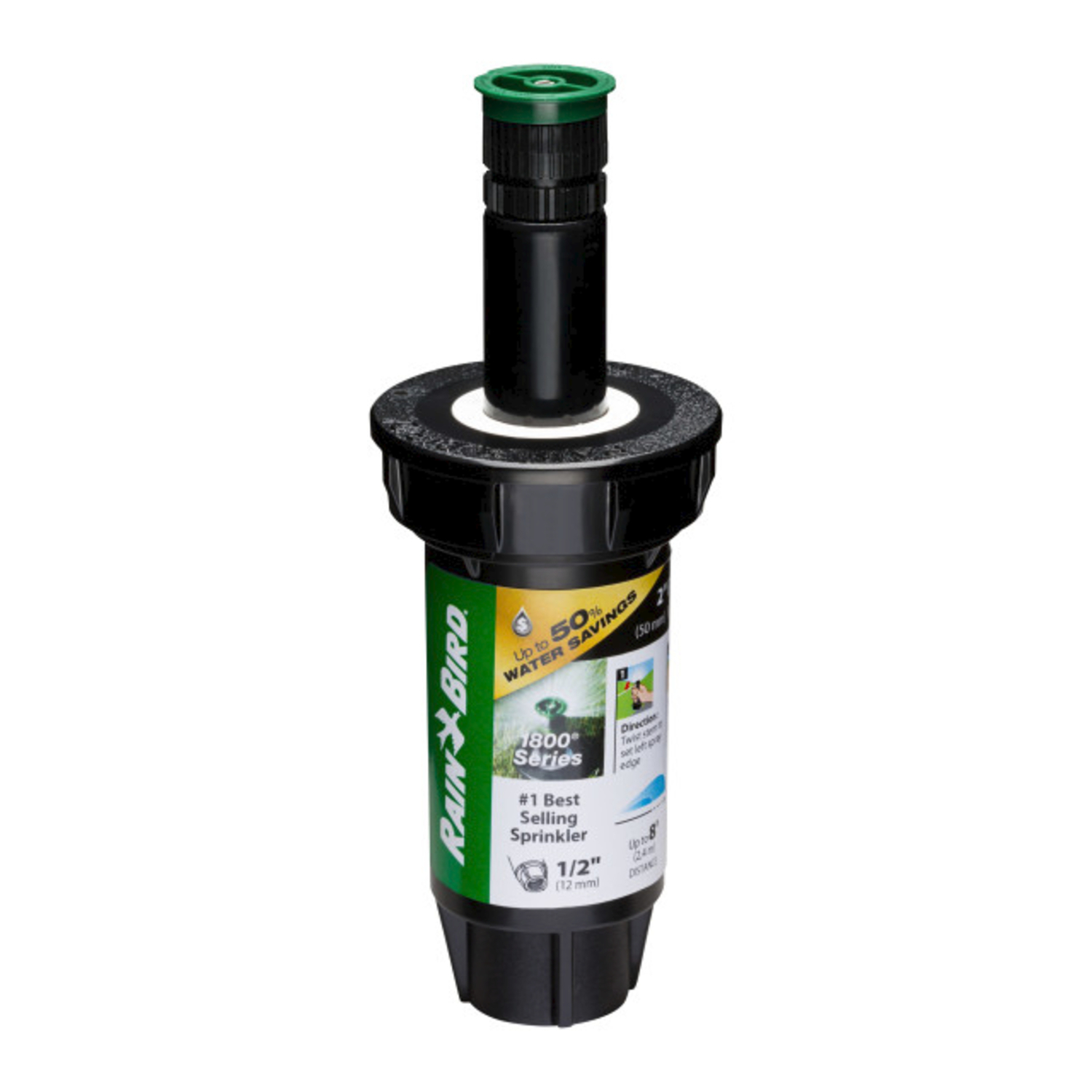 1800 Pro Series Sprinkler Head, PRS, Adjustable Pattern, 8-Ft. Max Spray, 2-In. Pop-Up