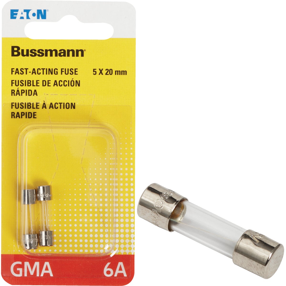 6A Type GMA Glass Fuse, 2-Pk.