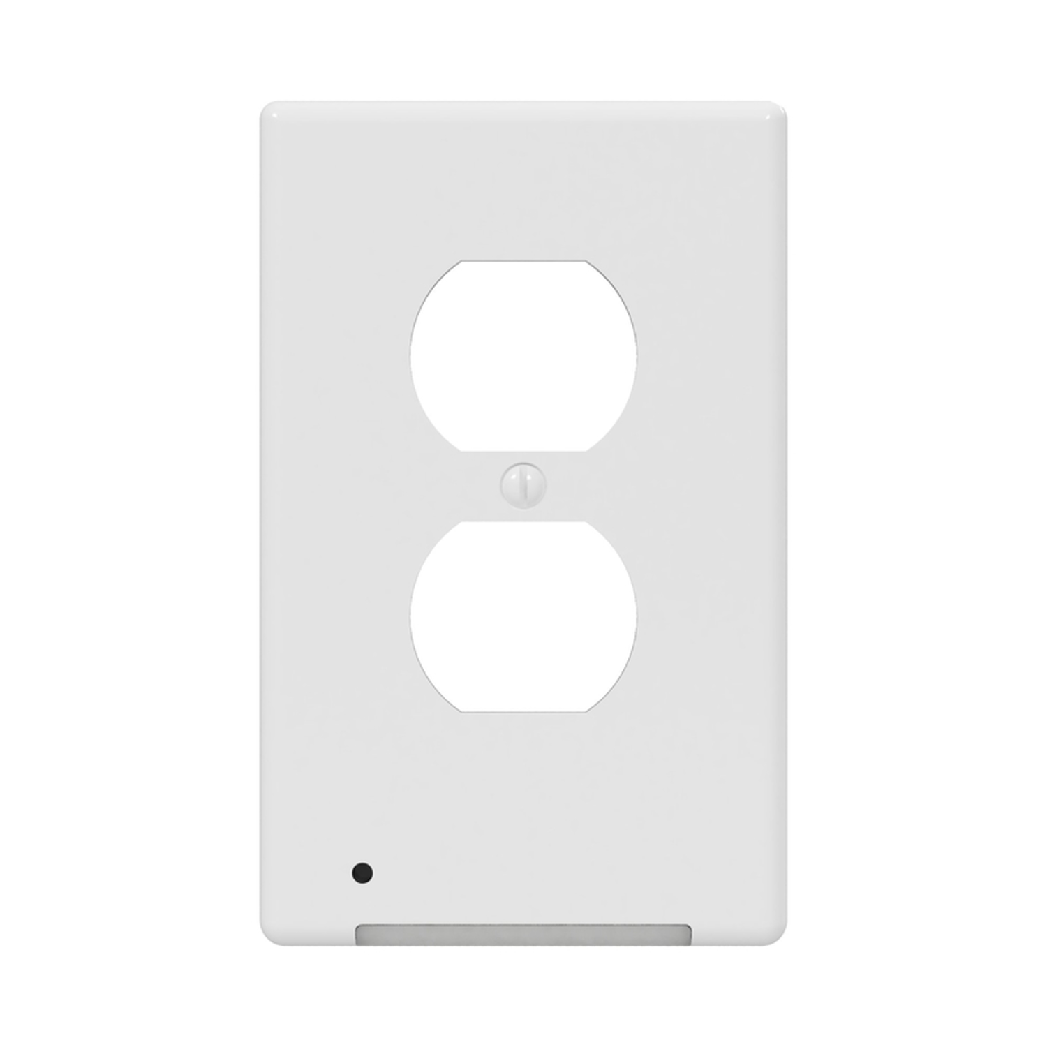 Lumicover Classic Core Wall Plate Night Light, Duplex Outlet, White