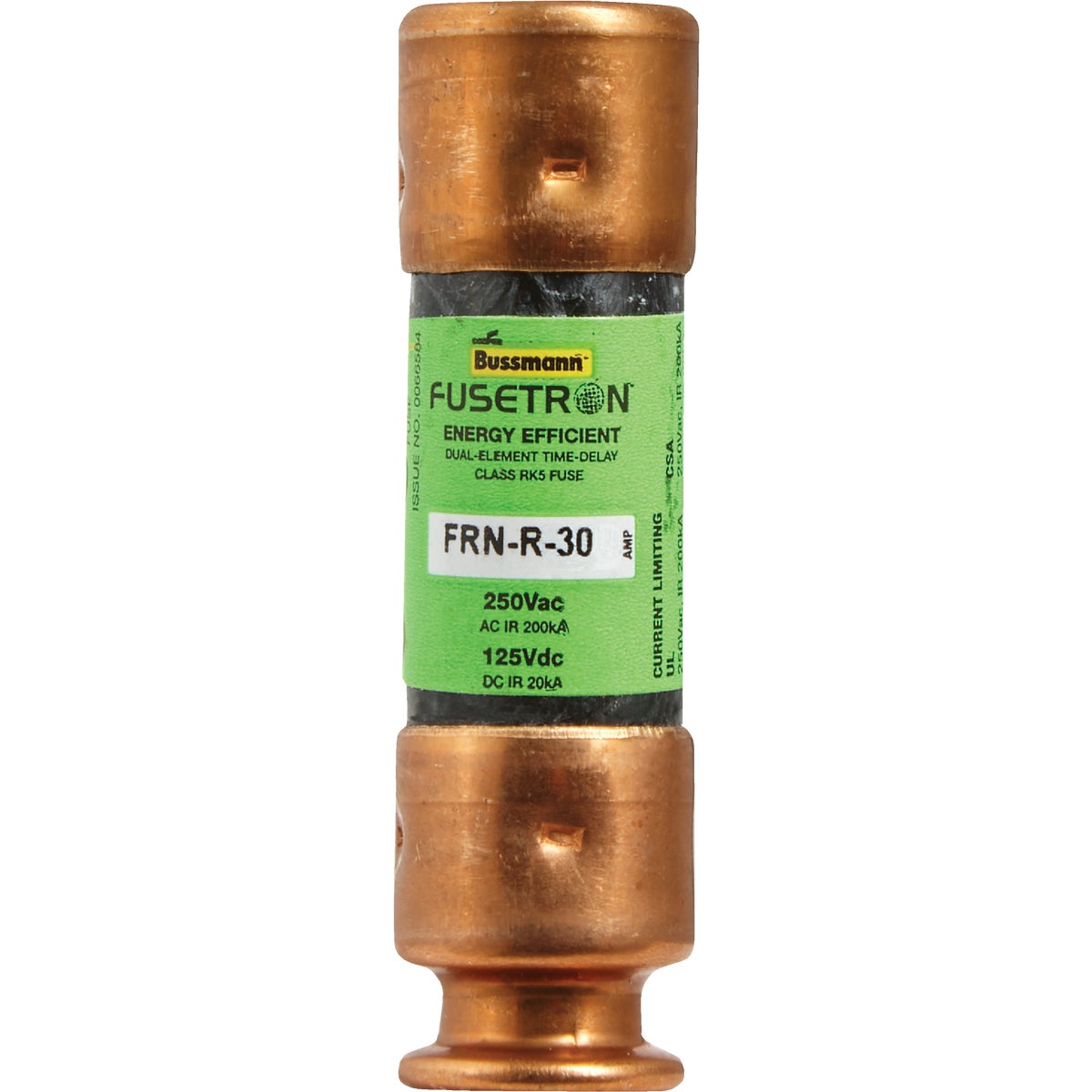 Cartridge Fuse, Type FRN-R, 250-Volt, 30-Amp