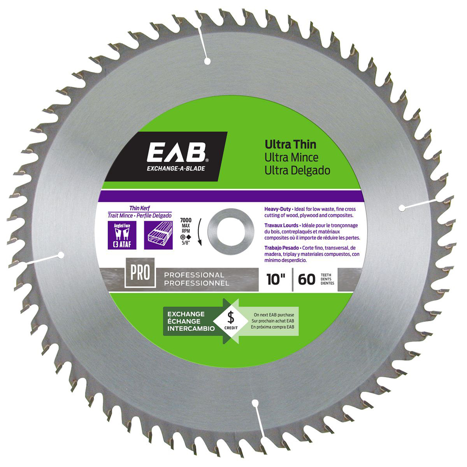 Saw Blade, Razor Back, 50-Tooth x 10-In.