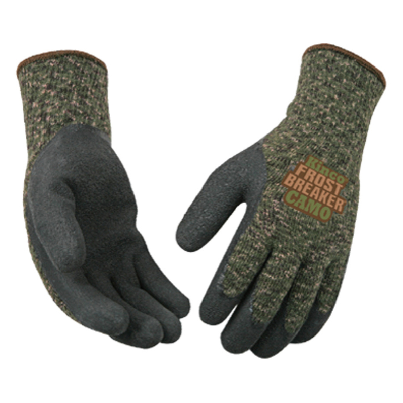 Frost Breaker Men’s Indoor/outdoor Thermal Dipped Gloves Camouflage Medium