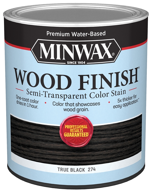 Wood Finish Semi-transparent True Black Water-based Acrylic Emulsion Stain 1 Quart