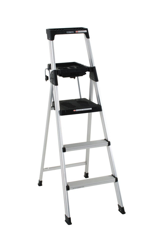 5 Ft Aluminum Step Ladder Type Ii 225 Lb Capacity With Project Trays