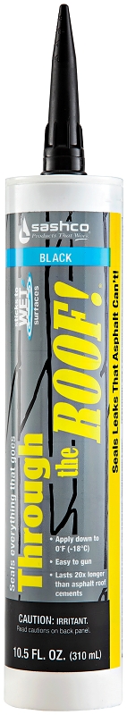 Through The Roof! 10.5 Oz. Black Low Voc Roof Sealant – Model 14065