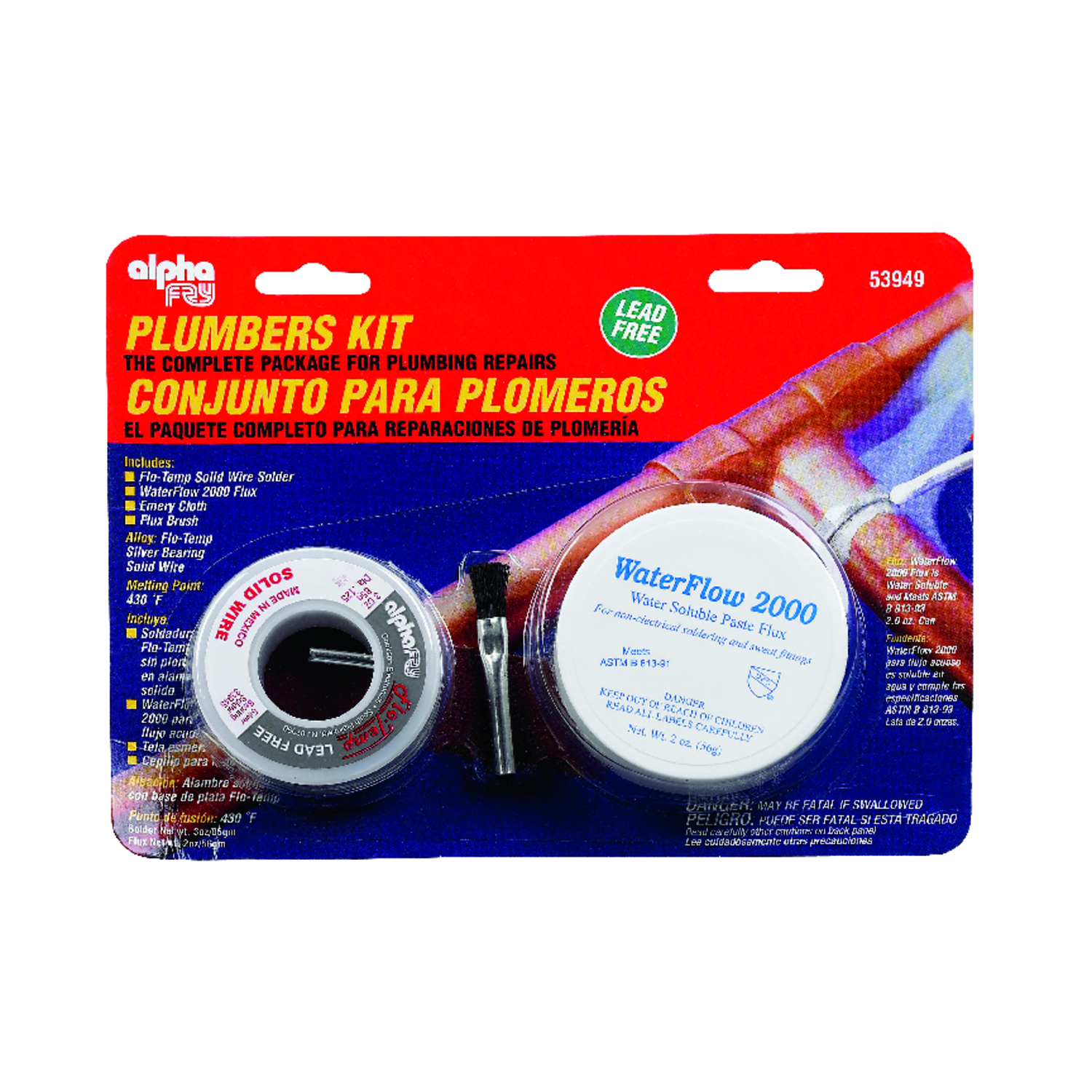 6 Oz Lead-free Plumbers Kit 0.12 In. Diameter Silver-bearing Alloy
