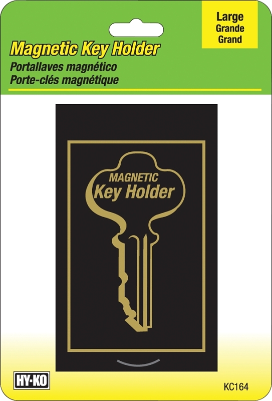 Extra Large Magnetic Key Hider, Black Plastic, Model Kc164