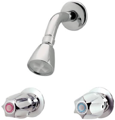623577 2-handle Shower Faucet With Chrome Finish And Metal Handles