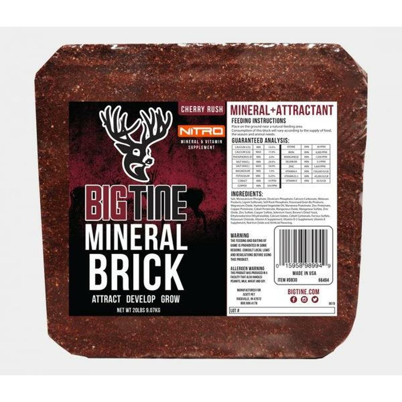 Cherry Rush Mineral Brick, 20 Lbs, Model Db30 For Whitetails