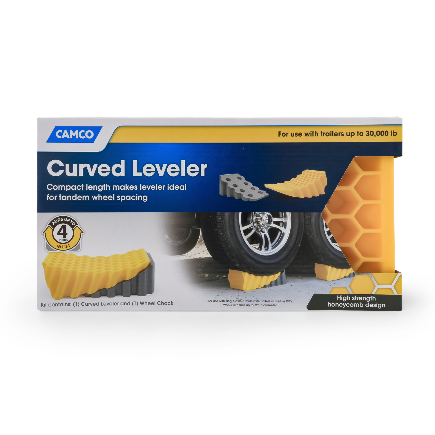 RV Curved Leveler & Wheel Chock