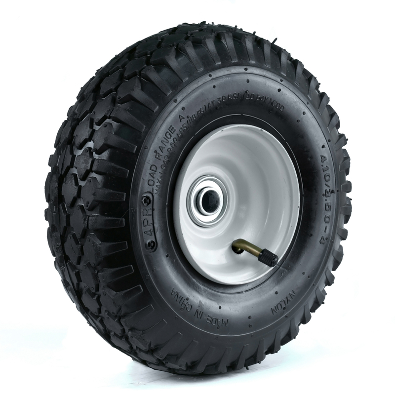 410/350-4 Stud Tread Hand Truck Wheel, Offset Hub, 10 In.
