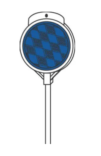 48-inch Blue Driveway Marker With Reflective Body And Flexible Rod