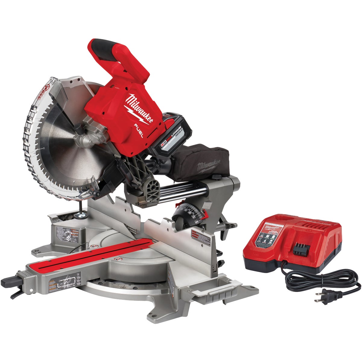 M18 Fuel 12 In. Brushless Dual Bevel Sliding Compound Miter Saw Kit With 12.0 Ah Battery & Charger