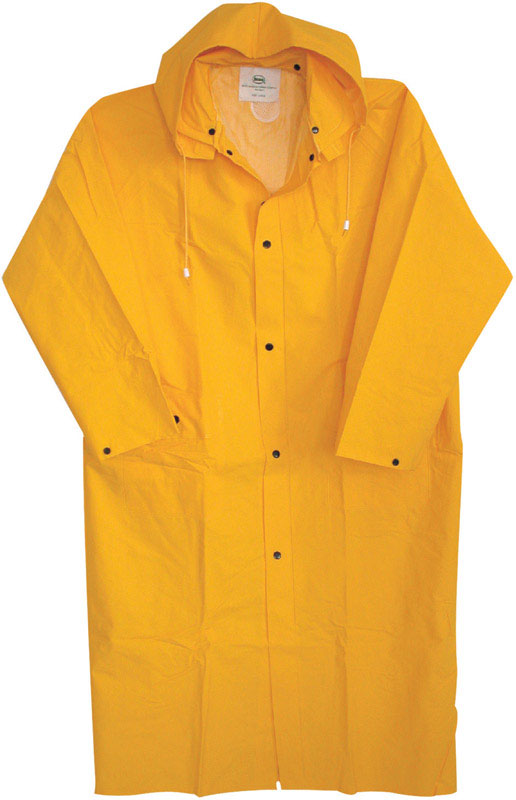 2xl Yellow Pvc Rain Coat – 48 Inch Lined Waterproof Jacket