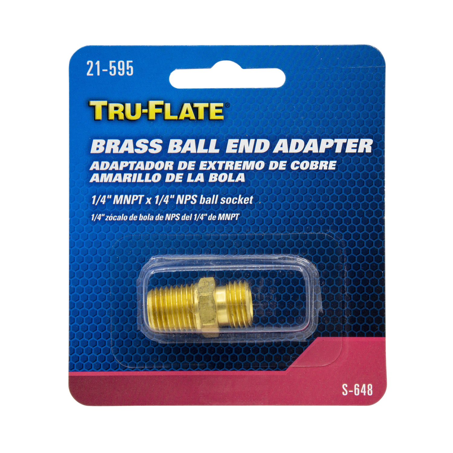 1/4 In. Mnpt X 1/4 In. Mnps Brass Ball End Adapter