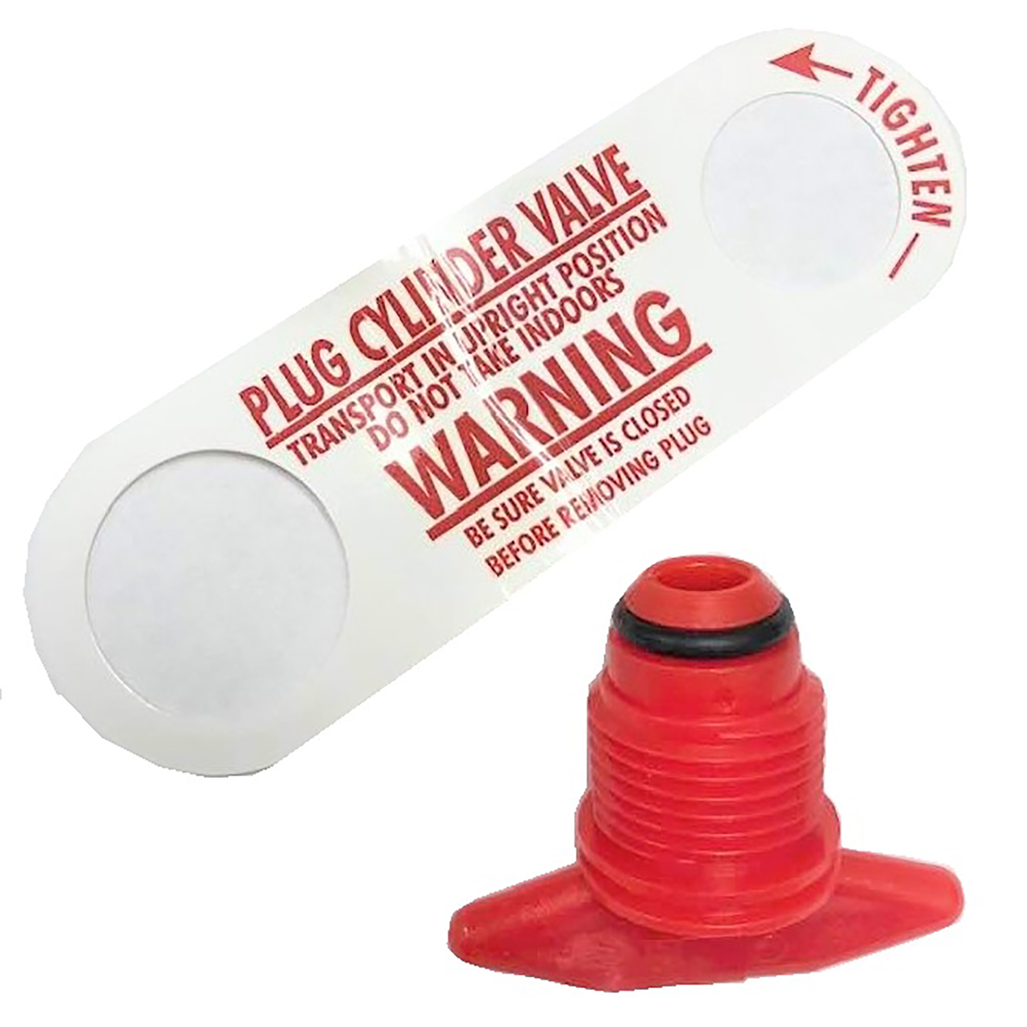 RV LP Cylinder Plug With Strap, Plastic