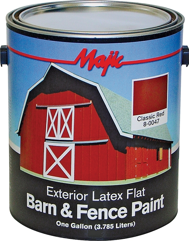 Town & Country Barn & Fence Paint, Flat Latex, Classic Red, Gallon