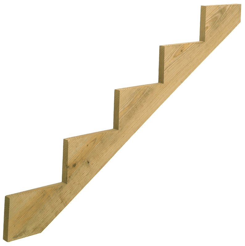 1.5 In. X 11.25 In. W X 5 Ft. L Southern Yellow Pine Stair Stringer #2/btr Grade