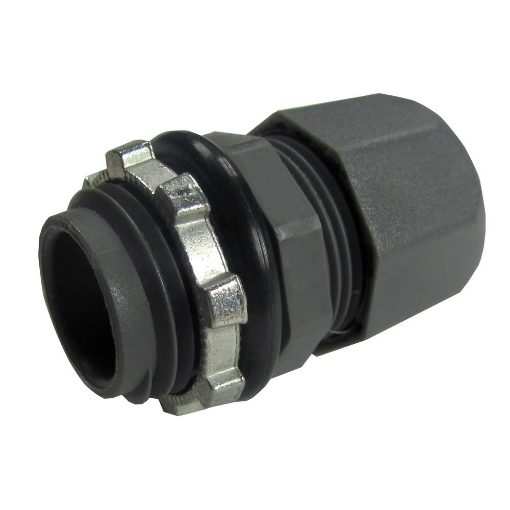 Non-metallic Strain Relief Connector, 1/2-inch For Indoor Use