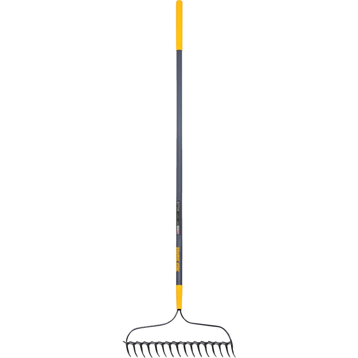 Double-play Bow Rake, 57-inch Fiberglass Handle With Cushion Grip