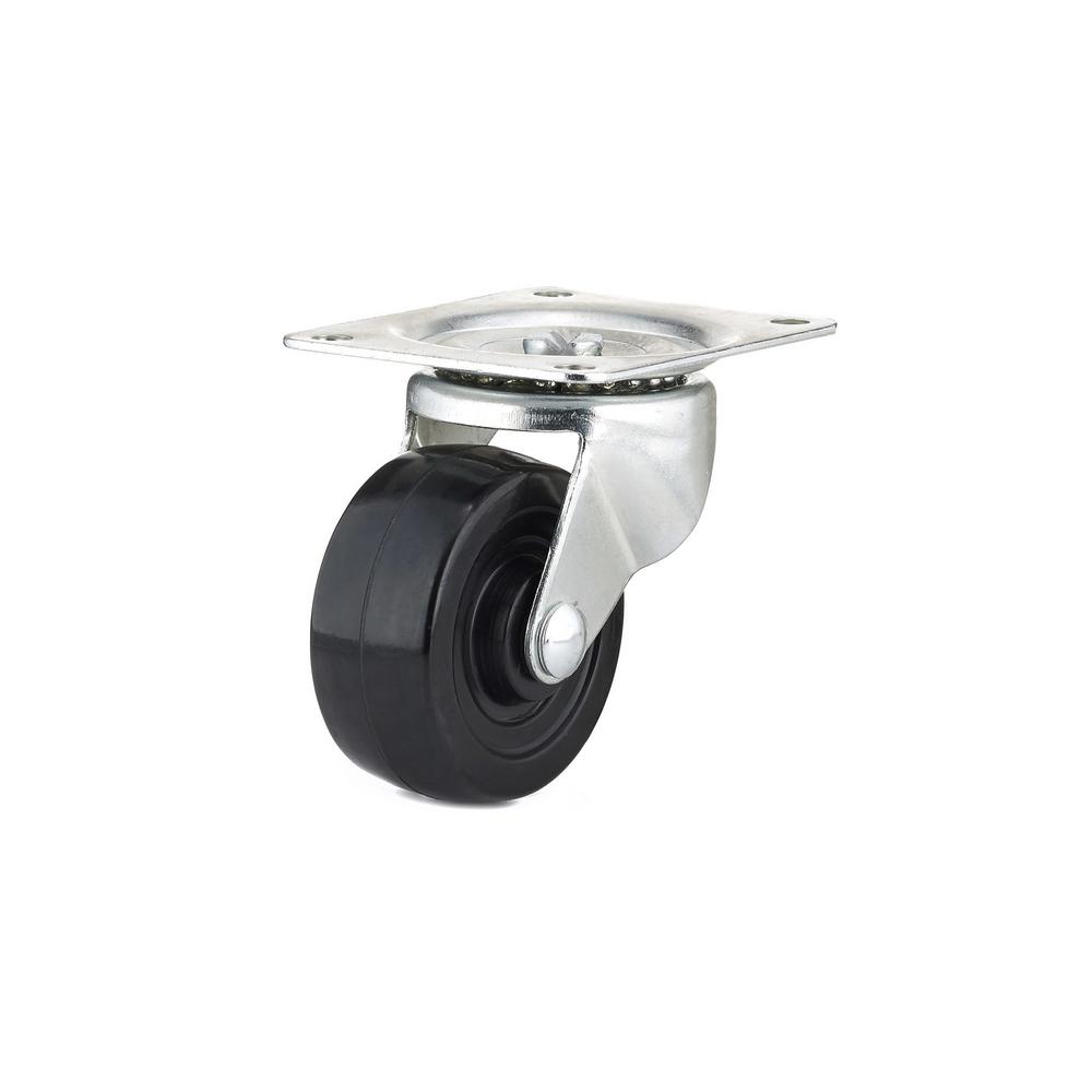3-inch Rubber Swivel Plate Caster With 209 Lb Load Capacity