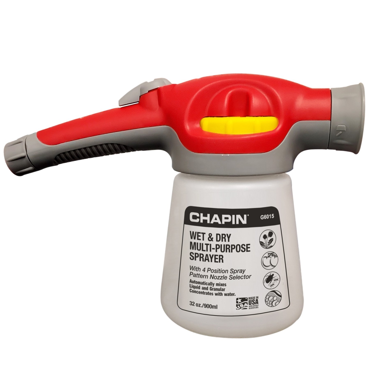 Wet & Dry Hose-end Sprayer, 32 Oz. With Ergonomic Handle
