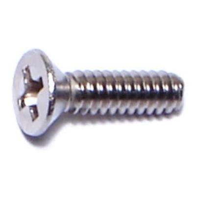 6-32 X 1/2 Stainless Steel Phillips Flat Head Machine Screws – 18-8 Coarse Thread