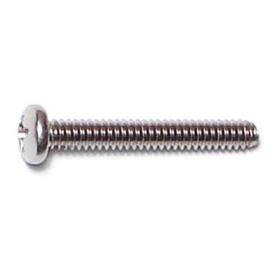 6-32 x 1 Stainless Steel Phillips Pan Machine Screws