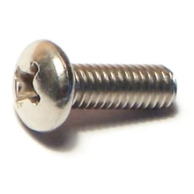 8-32 X 1/2 Stainless Steel Phillips Pan Head Machine Screws – 18-8 Coarse Thread