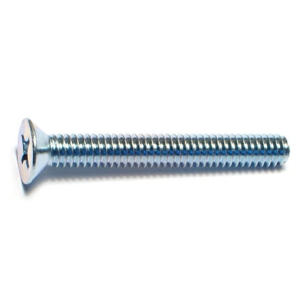 1/4-20 X 2 Zinc Plated Steel Phillips Flat Head Machine Screws – Coarse Thread