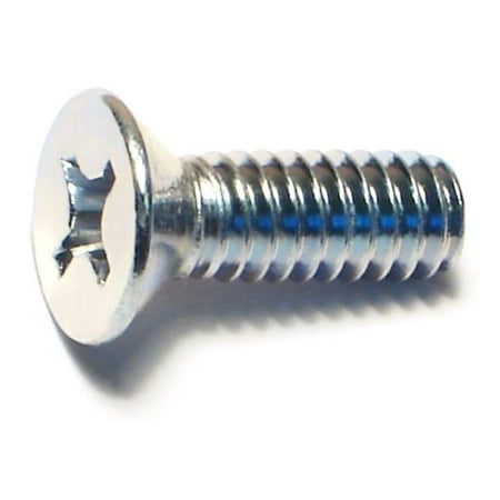 1/4-20 X 3/4 Zinc Plated Steel Phillips Flat Head Machine Screws
